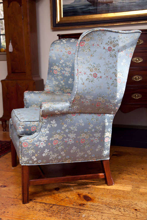 English Georgian Style Wingback Arm Chair For Sale 3