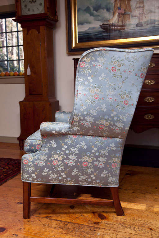 English Georgian Style Wingback Arm Chair For Sale 4