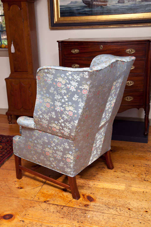 English Georgian Style Wingback Arm Chair For Sale 5