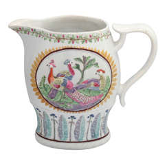 Prattware Peacock Pitcher