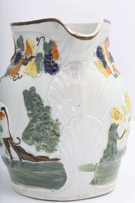 Pottery Prattware Hunting Pitcher For Sale