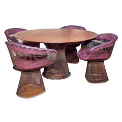 Warren Platner Table with 4 Chairs