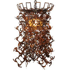 Salvaged Metal Light Fixture - Silent Light