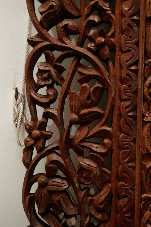 20th Century Mirror 9' 8 Giant Hand Carved Anglo Indian