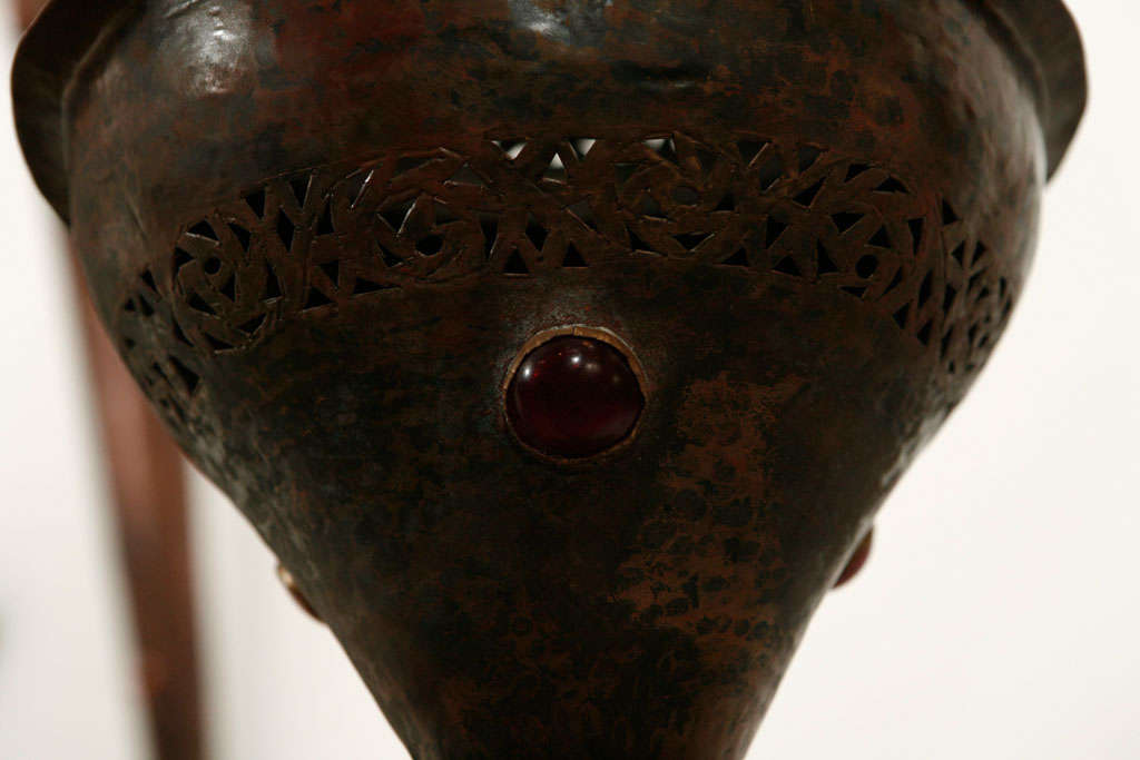 Large Antique Moroccan Bronze MoorishChandelier 2