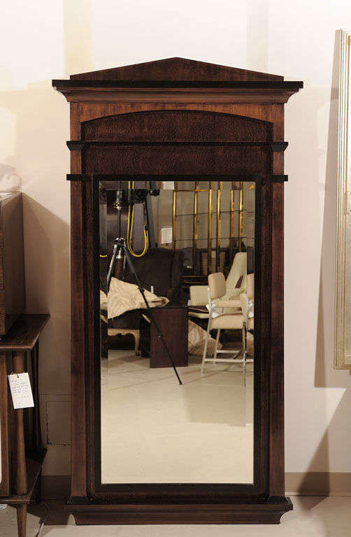 Tall Wooden Neo-classical Mirror
