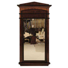 Tall Wooden Neo-classical Mirror