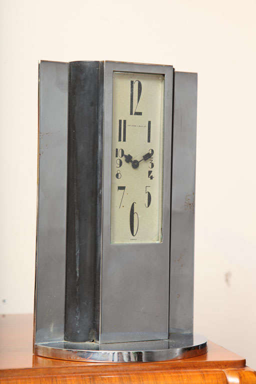 Art Deco Clock by The Webb C. Ball Co In Good Condition In Bridgewater, CT