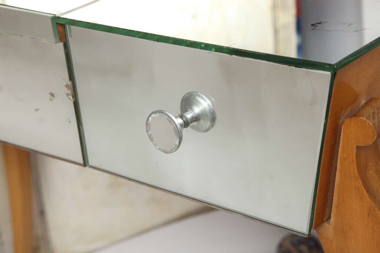Art Deco French Mirrored Vanity or Poudré 3
