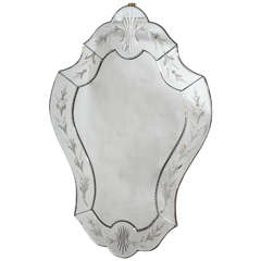 Crest Form Mirror with Brilliant Cut Bevelled Surround