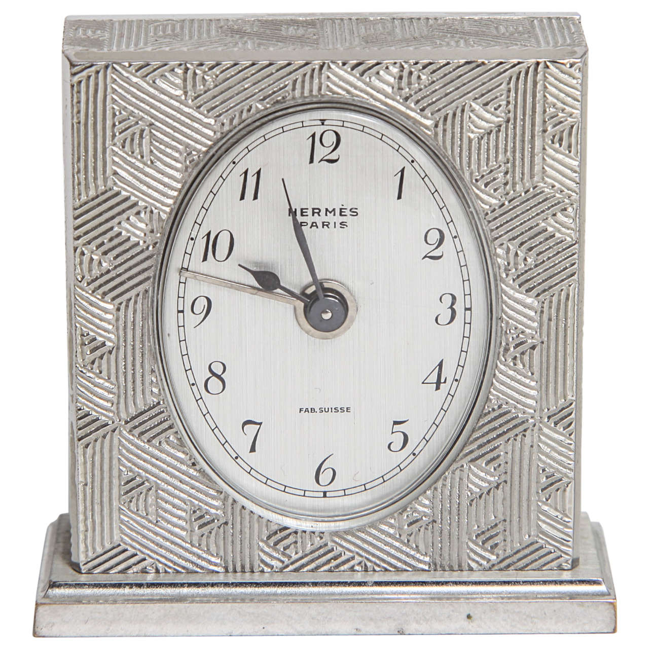 Hermes Art Deco Travel Clock in Box
