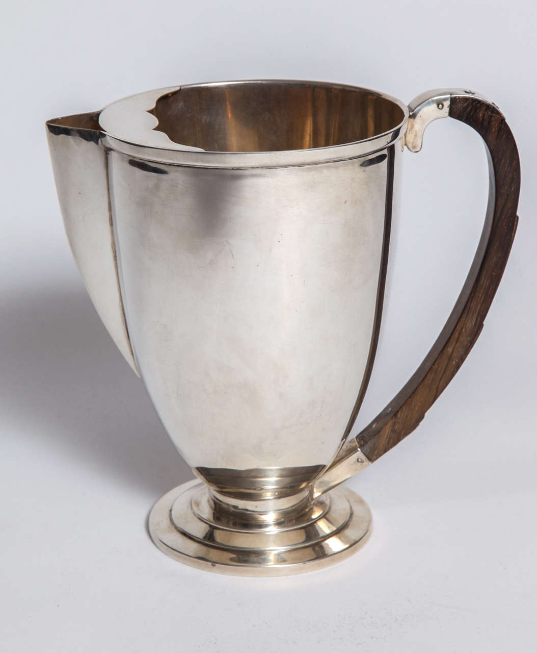 Early 20th Century American Art Deco Sterling and Ebony Pitcher International Silver Company, 1928 For Sale