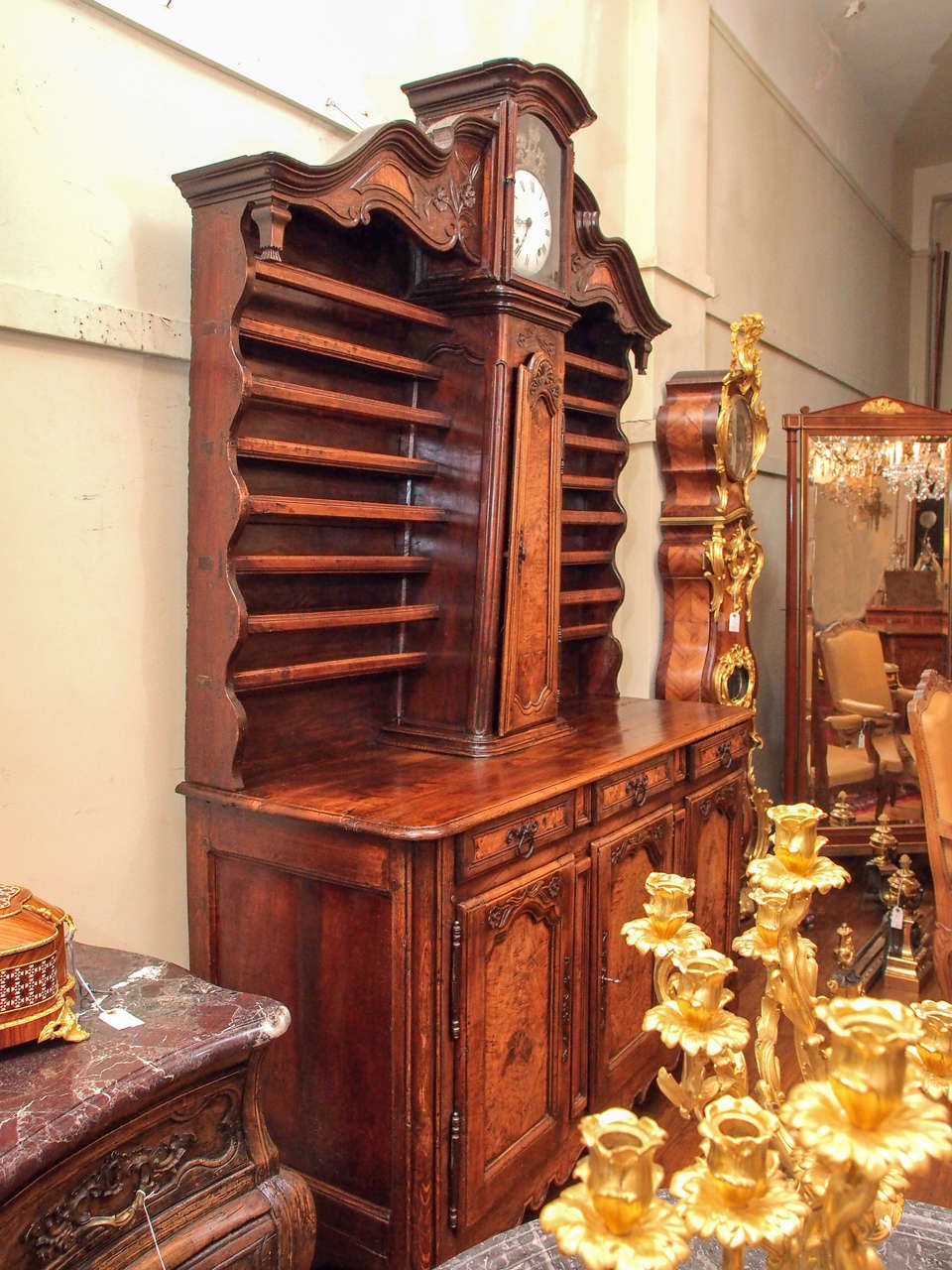 Antique French 18th Century Vesalier de Bresse with Morbier Clock 7