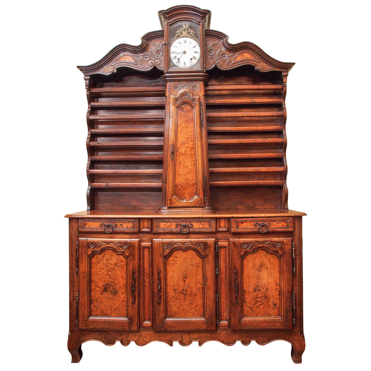 Antique French 18th Century Vesalier de Bresse with Morbier Clock