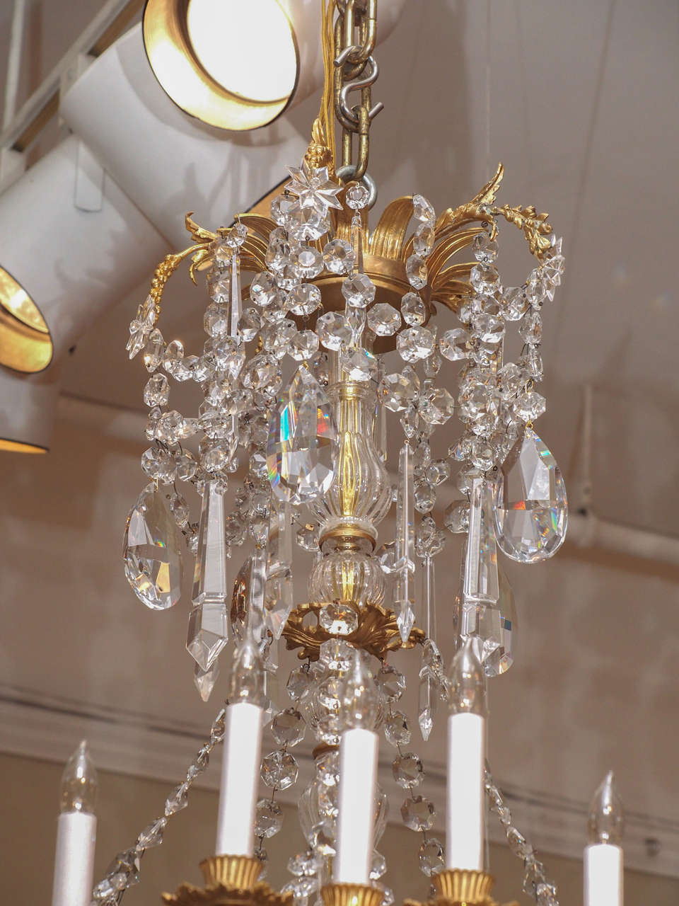 Antique French Baccarat Crystal and Bronze D'ore 24 Light Chandelier circa 1890 In Excellent Condition In New Orleans, LA