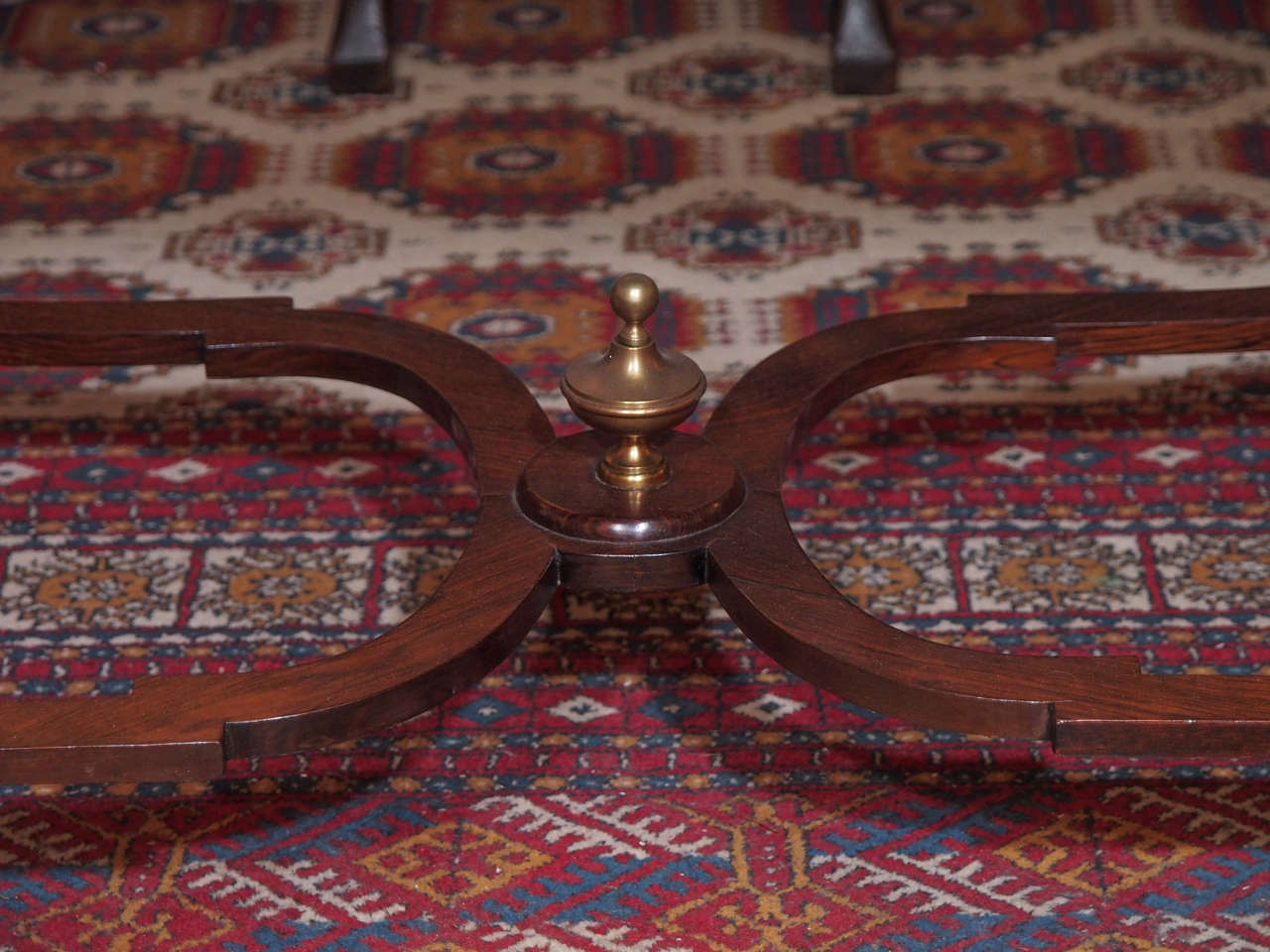 Antique French Rosewood Center Table with Exotic Wood Inlays For Sale 2