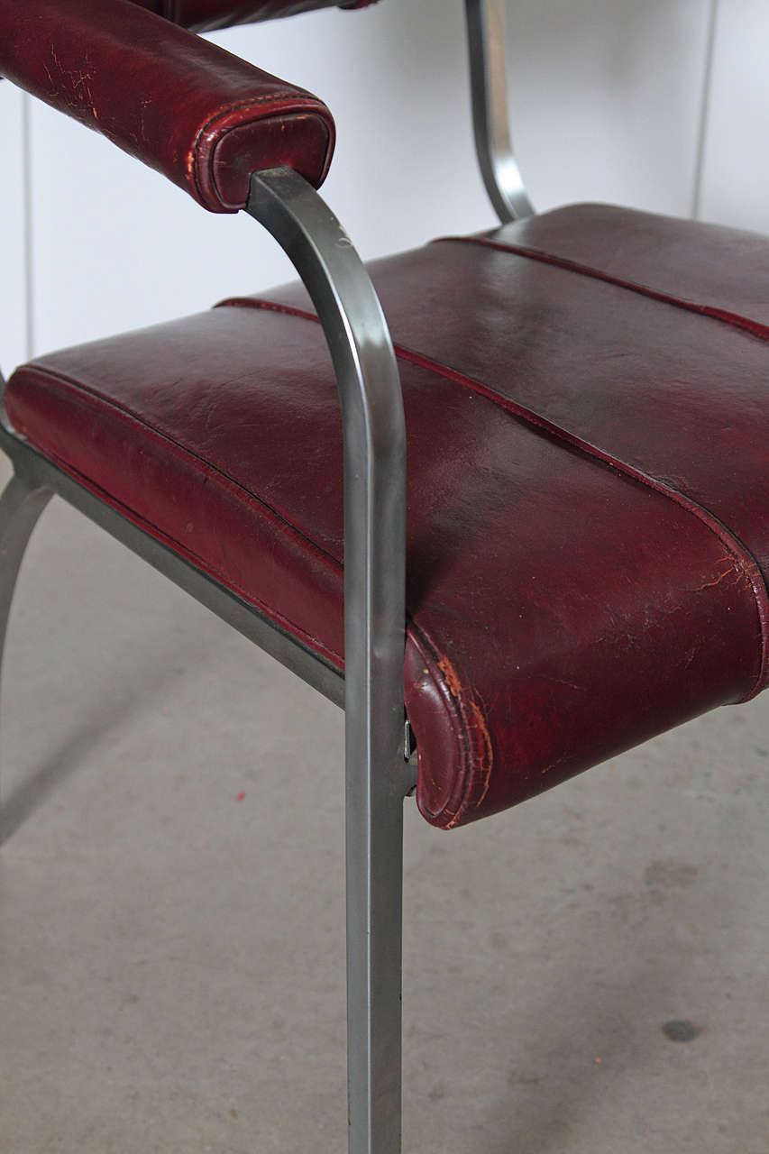 Pair of Original Gilbert Rohde for Troy Sunshade Machine Age Armchairs