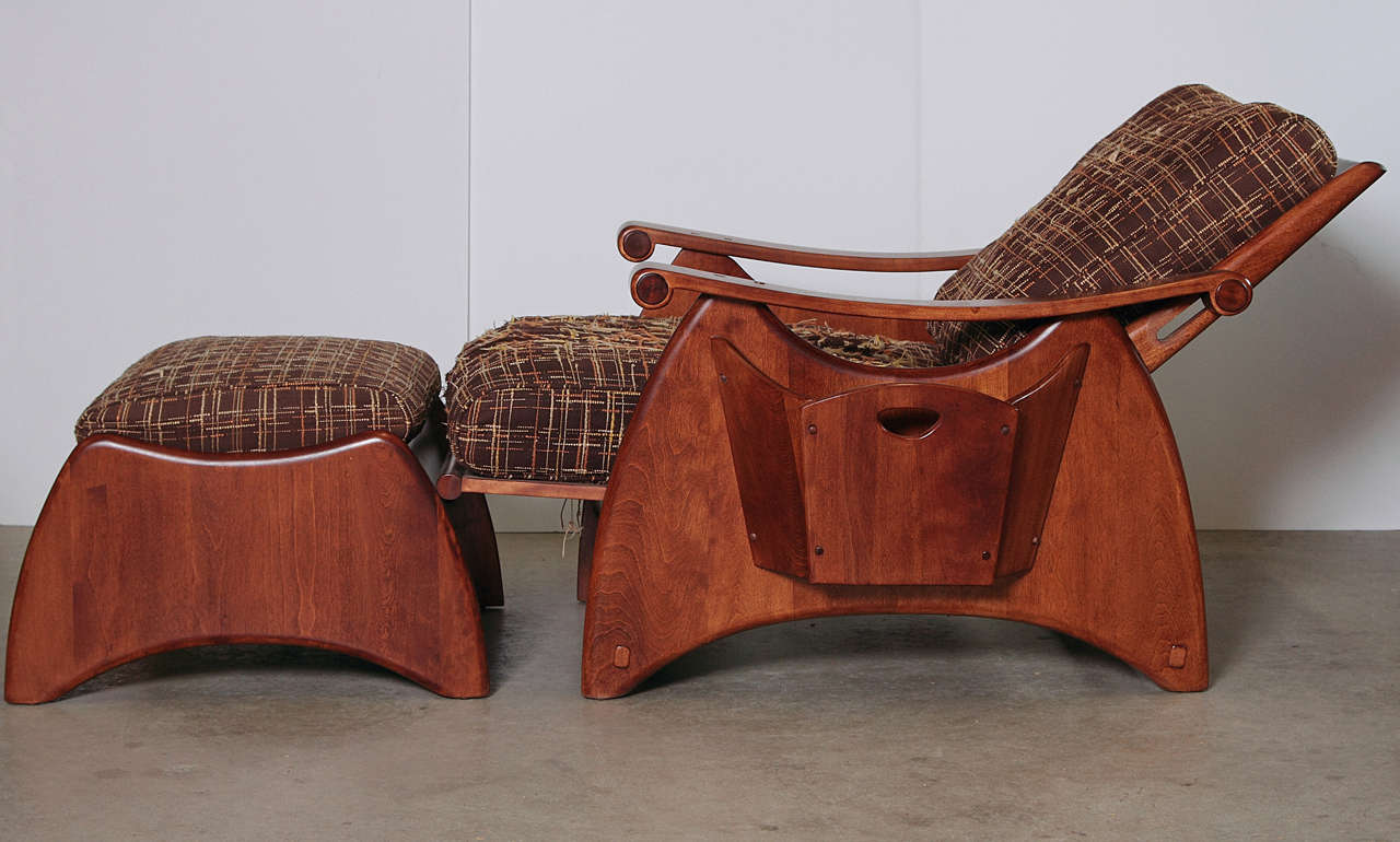 Sitzmöbel des Art déco Heywood Wakefield von Gilbert Rohde mit Original-Stoff, rotiert im Angebot 3