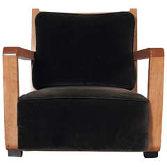 Streamline Vintage Art Deco Club Chair in Manner of KEM Weber