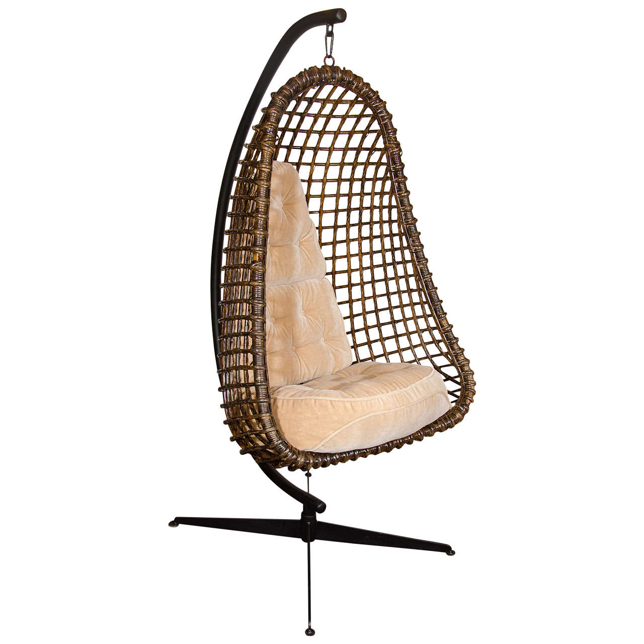 Rare Outstanding Mid Century Modern Hanging Cocoon Chair At 1stdibs