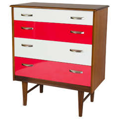 Vintage British 1960s Teak and Laminate Chest of Drawers