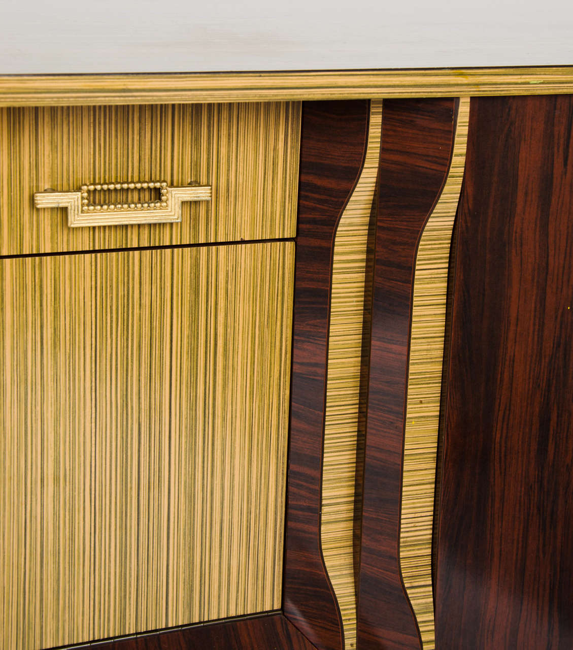 1960s Laminated Faux Wood Sideboard In Excellent Condition In Nottingham, GB