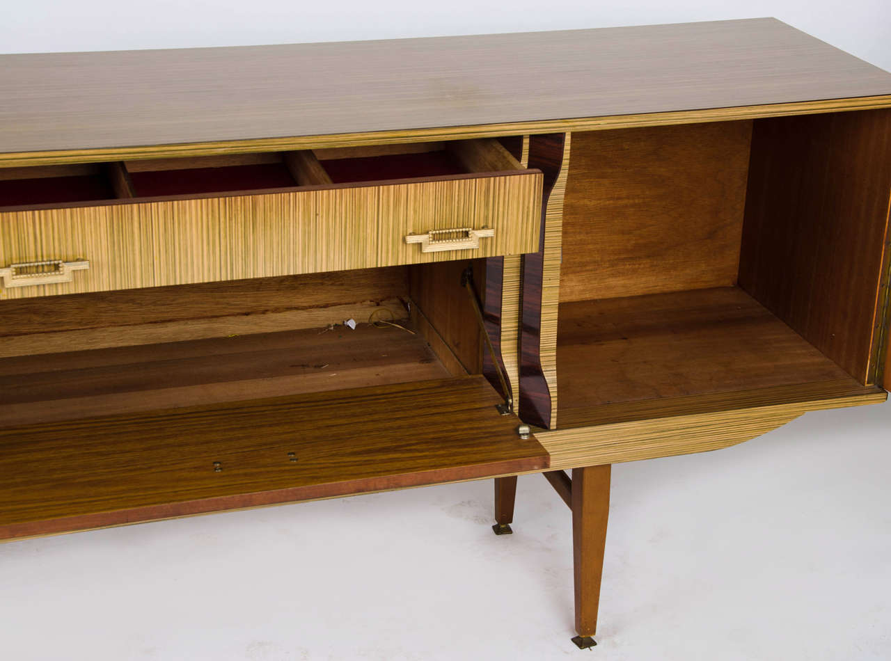 1960s Laminated Faux Wood Sideboard 1