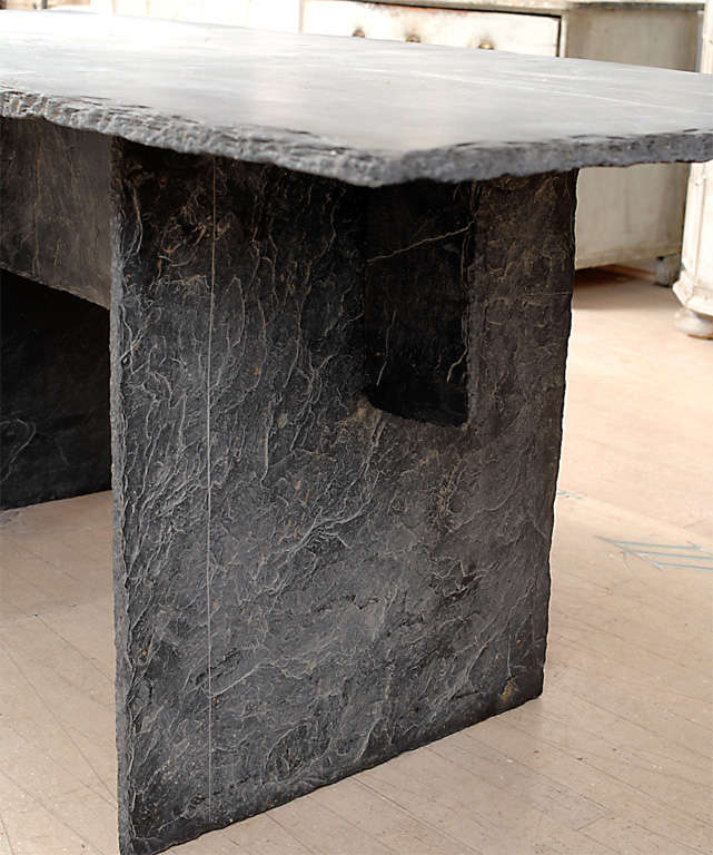 French Rectangular Slate Table from the Loire Valley