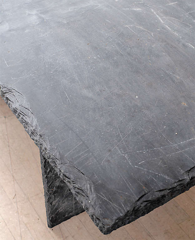 19th Century Rectangular Slate Table from the Loire Valley