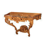 French Louis XV Gilt Console Table