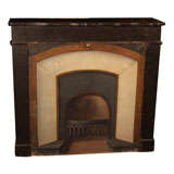 Antique English  Trompe l'oeil Fireplace