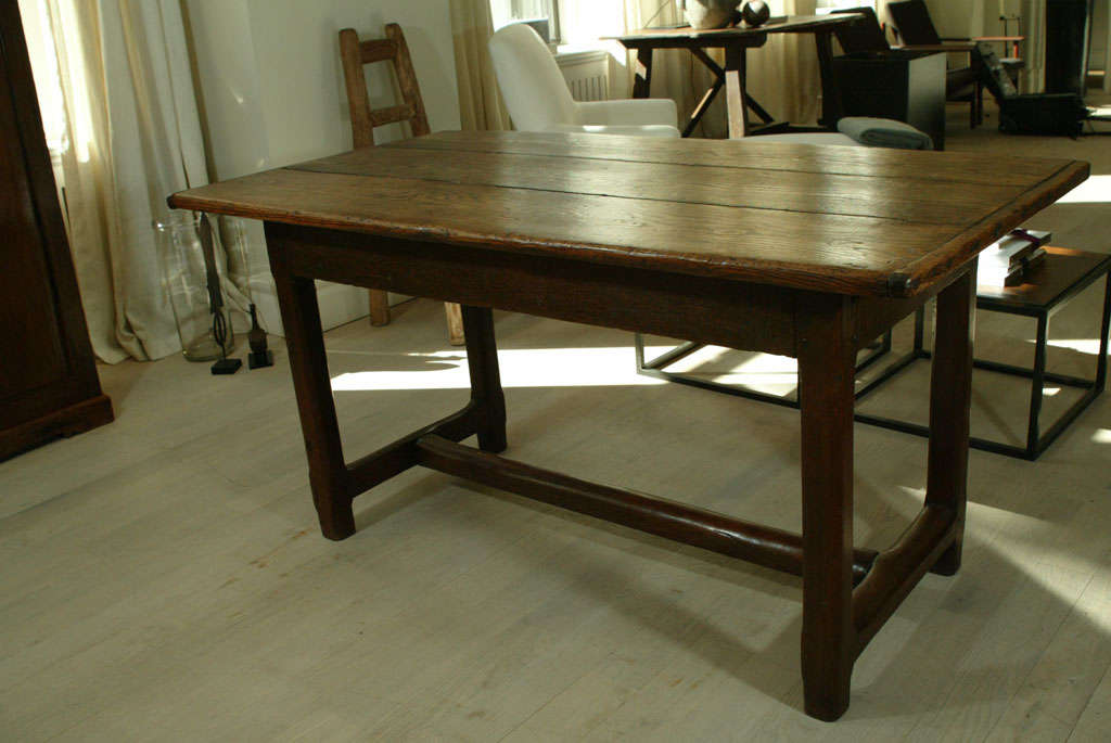 18th Century elm wood farm table