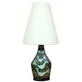 Fish and Bird Ceramic Lamp