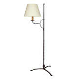 Adjustable Height Twisted-Stem Floor Lamp