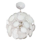 White Vistosi Disc Chandelier 1970
S