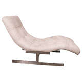 Retro 1970's Milo Baughman Chase Lounge in Taupe