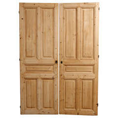 Pair of French Pine Paneled Doors