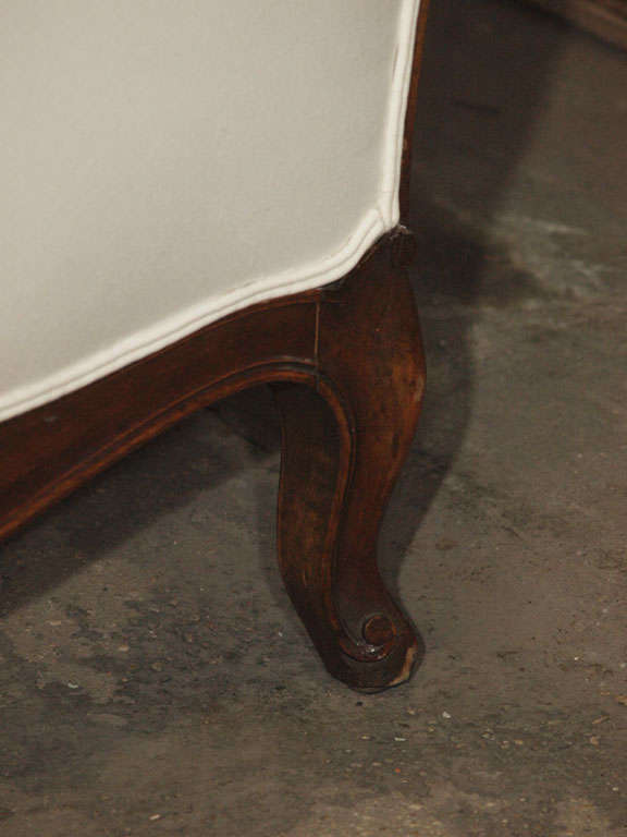 Rare French 19th c. Serpentine Back Louis XV Walnut Sofa 3