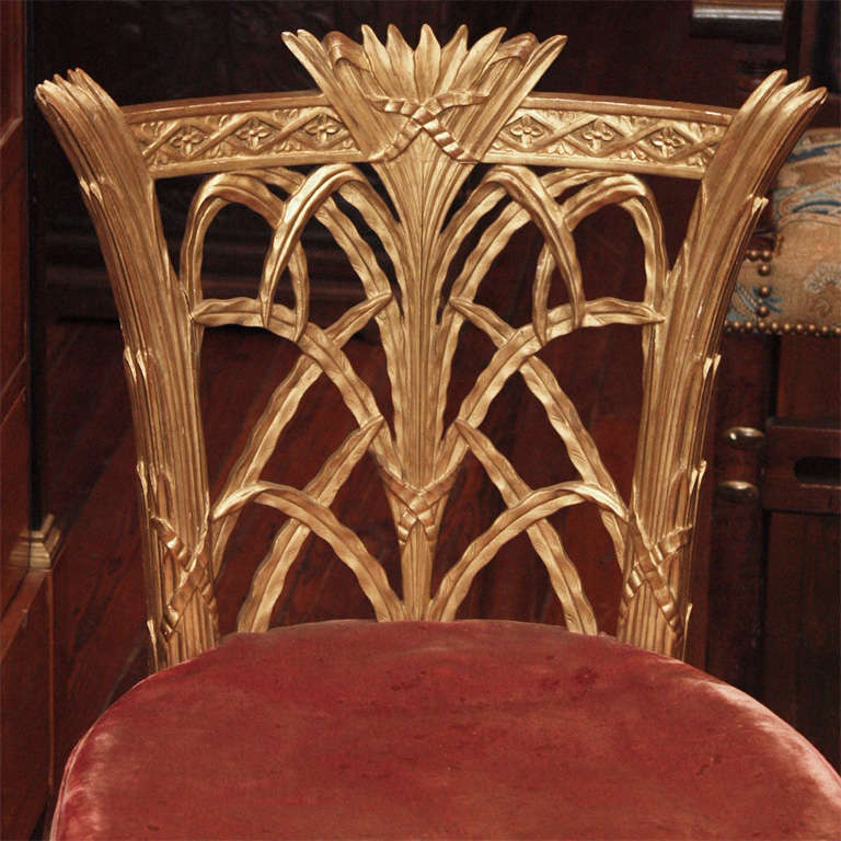 Exceptional Set of 10 Giltwood Italian Louis XVI Side Chairs In Good Condition In Natchez, MS
