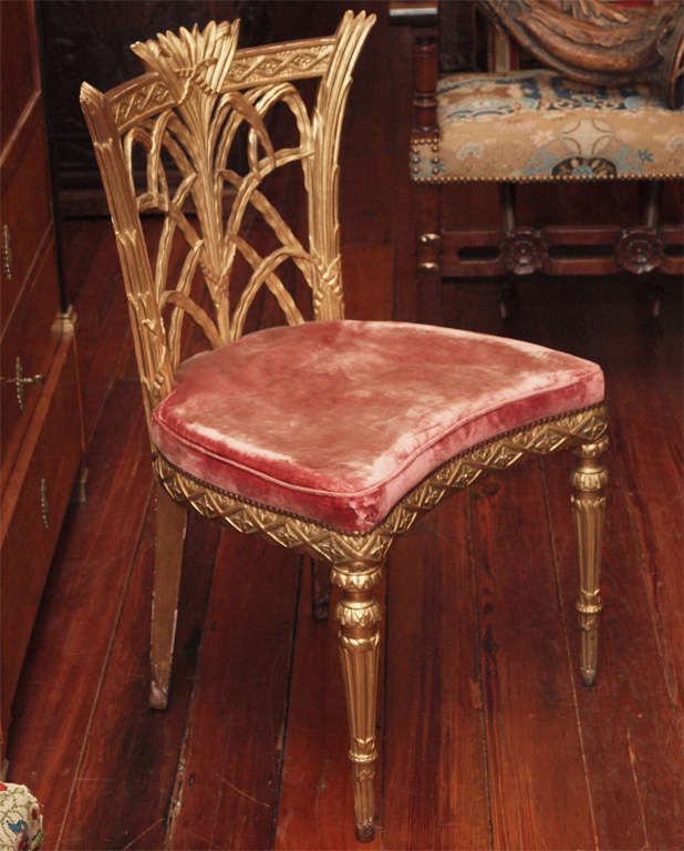 Exceptional Set of 10 Giltwood Italian Louis XVI Side Chairs 4