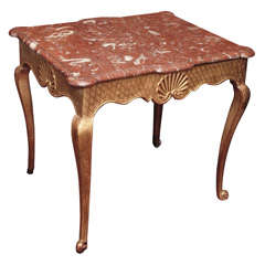 FRENCH LOUIS XV GILT WOOD TABLE