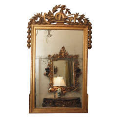 PERIOD LOUIS XVI GILTWOOD MIRROR 12