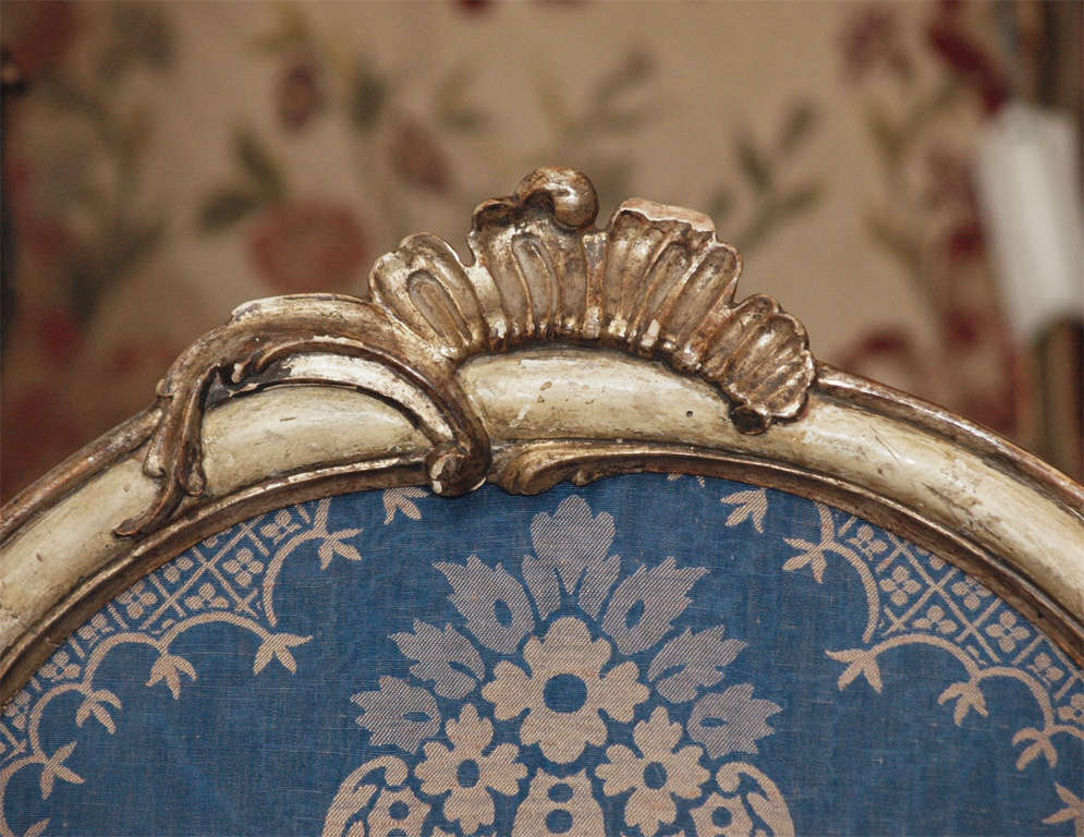 Italian SET OF EIGHT PARCE GILT/PAINT 18th C VENETIAN SIDE CHAIRS