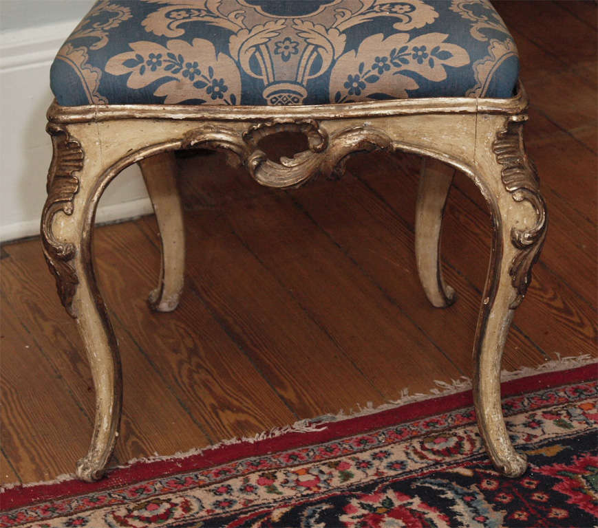 18th Century and Earlier SET OF EIGHT PARCE GILT/PAINT 18th C VENETIAN SIDE CHAIRS