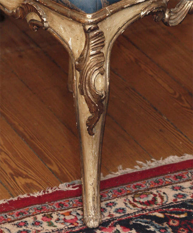 SET OF EIGHT PARCE GILT/PAINT 18th C VENETIAN SIDE CHAIRS 1