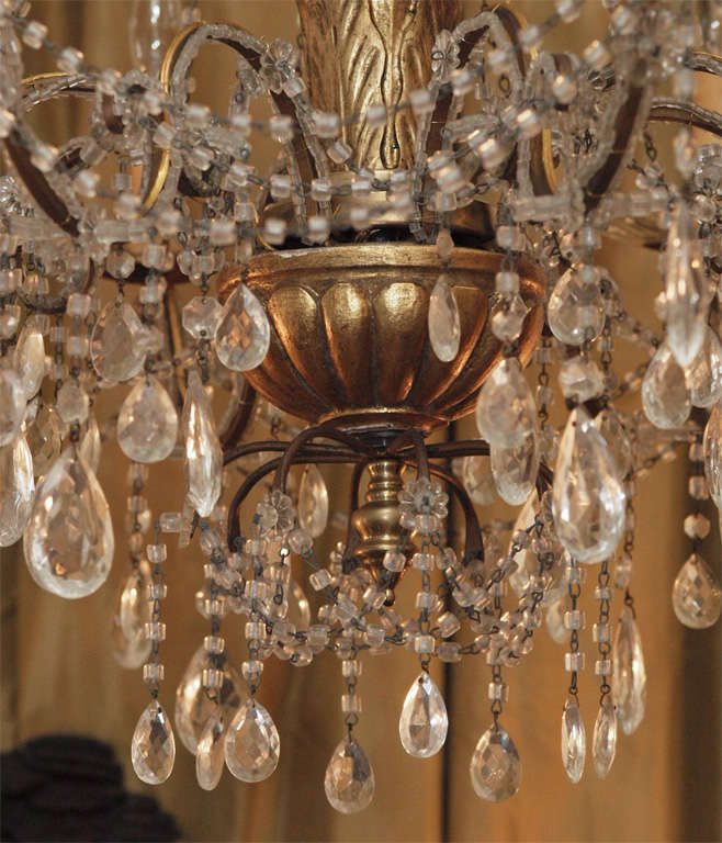 Genovese CHandelier with Blue Crystals  1