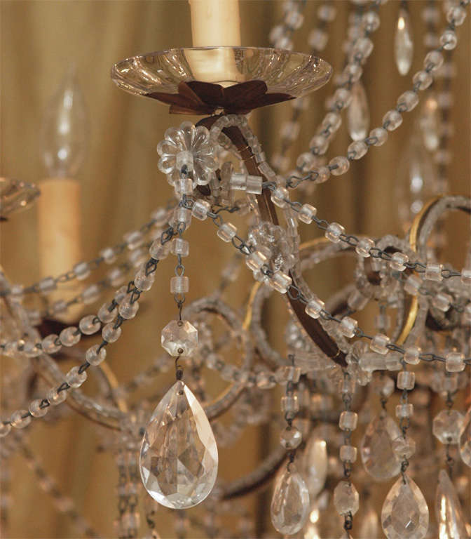 Genovese CHandelier with Blue Crystals  2