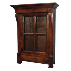 Antique French Restauration Mahogany Verriere