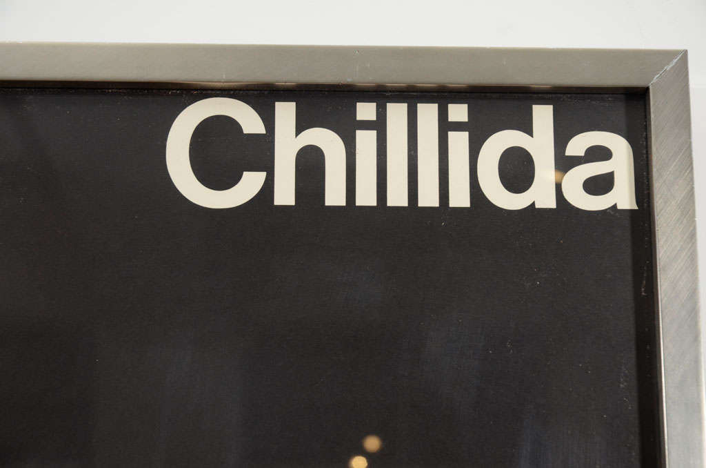 Vintage Chillida Art Poster by Galerie Maeght in Custom Frame 2