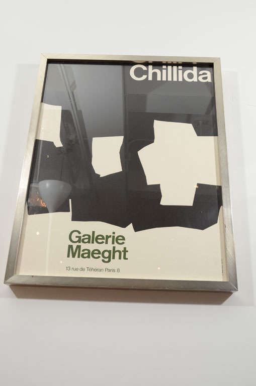 Vintage Chillida Art Poster by Galerie Maeght in Custom Frame 1